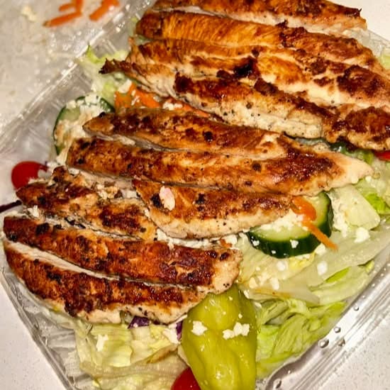 Greek Salad with Grilled Chicken.