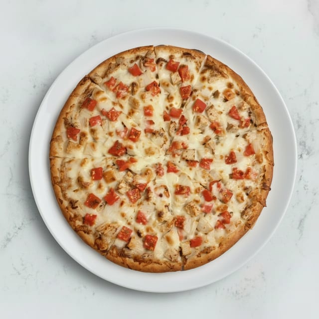 Chicken Pesto Supreme Pizza.