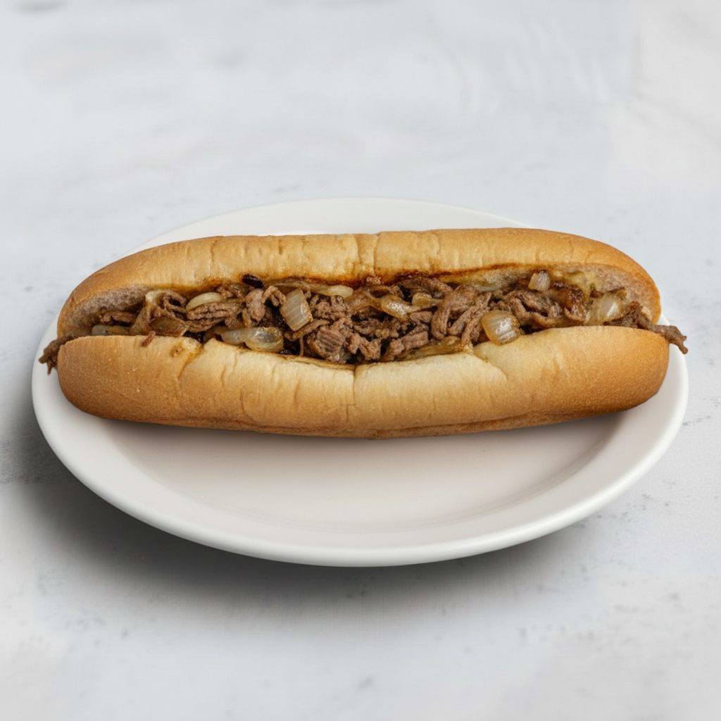 Steak, Cheese & Onions Sub.